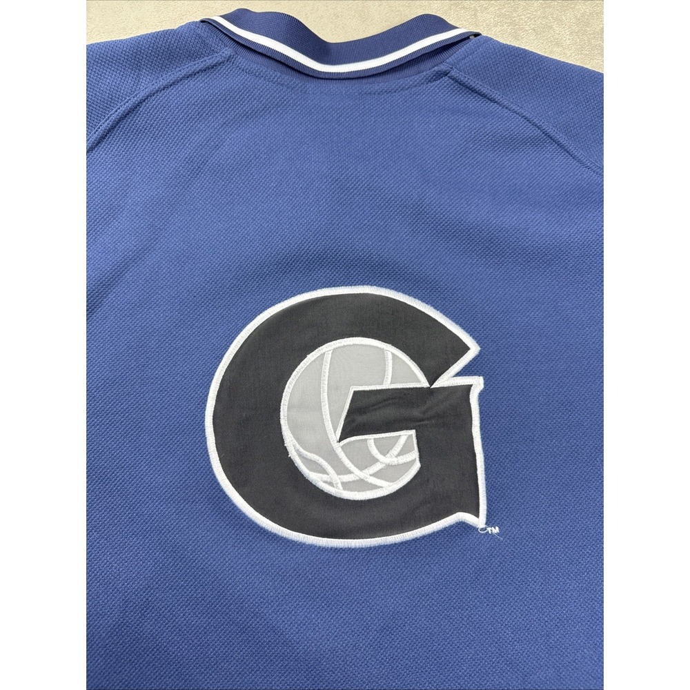 Vtg 90s Nike‎ Team Sports Georgetown Hoyas Snap Button Warm Up Jersey Large - Picture 12 of 14
